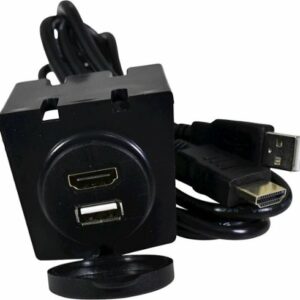 PAC - 3' Dash-Mount USB and HDMI Extension Cable - Black