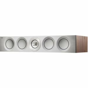 KEF - Reference Quad 6-1/2" Passive 3-Way Center-Channel Speaker (Each) - Silver Satin/Walnut