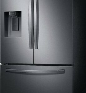 Samsung - 27 cu. ft. 3-Door French Door Refrigerator with External Water & Ice Dispenser - Black Stainless Steel