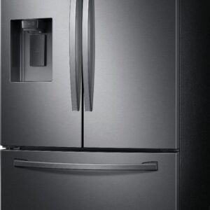 Samsung - 27 cu. ft. 3-Door French Door Refrigerator with External Water & Ice Dispenser - Black Stainless Steel