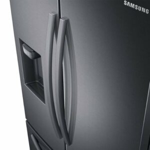 Samsung - 27 cu. ft. 3-Door French Door Refrigerator with External Water & Ice Dispenser - Black Stainless Steel