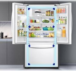 Samsung - 27 cu. ft. Large Capacity 3-Door French Door Refrigerator with External Water & Ice Dispenser - White