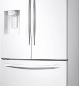 Samsung - 27 cu. ft. Large Capacity 3-Door French Door Refrigerator with External Water & Ice Dispenser - White