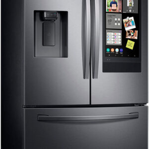 Samsung - 26.5 cu. ft. 3-Door French Door Smart Refrigerator with Family Hub - Black Stainless Steel