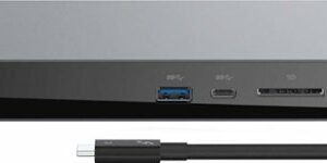 Belkin - Thunderbolt 3 Dock Pro w/ Thunderbolt 3 Cable, Dual 4K @60Hz, 85W Upstream Charging - Docking Station - Aluminum