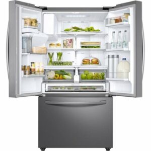 Samsung - 28 cu. ft. French Door Refrigerator with External Water & Ice Dispenser - Stainless Steel