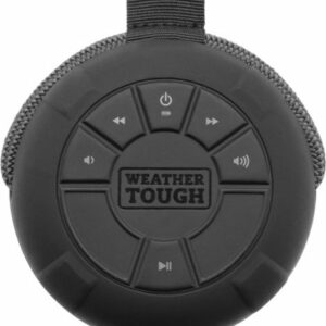 iHome - PlayTough Pro - Bluetooth Rechargeable Waterproof Portable Speaker with 360° Stereo Sound - Black