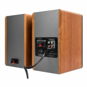 Edifier - R1280T Powered Bookshelf Speakers, Computer Speakers - 2.0 Stereo Active Near Field Studio Monitor Speaker 42 Watts RMS - Brown