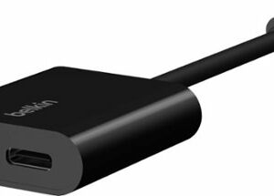 Belkin - 3.5mm USB-C Audio + Charge Adapter, USB-C PD Fast Charging - Black