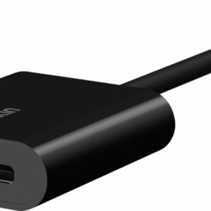 Belkin - 3.5mm USB-C Audio + Charge Adapter, USB-C PD Fast Charging - Black