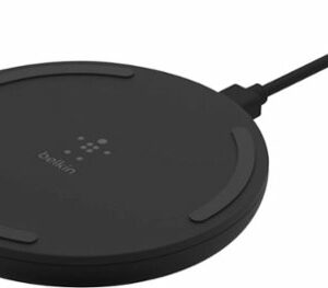 Belkin - Quick Charge Wireless Charging Pad - 10W Qi-Certified Charger Pad for iPhone, Samsung Galaxy, Apple Airpods Pro & More - Black