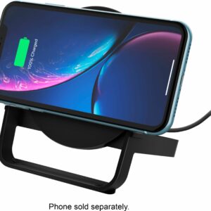 Belkin - 10W Qi-Certified Wireless Charger Stand - Fast Charging for iPhone, Samsung Galaxy - Includes AC Adapter - Black