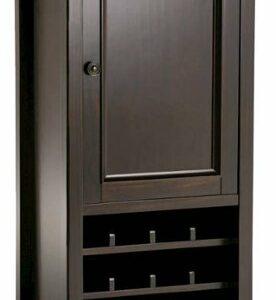 Simpli Home - Amherst High Storage Wine Rack - Hickory Brown