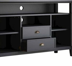 Simpli Home - Redmond Solid Wood 54 inch Wide Transitional TV Media Stand For TVs up to 60 inches - Black