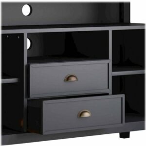 Simpli Home - Redmond Solid Wood 54 inch Wide Transitional TV Media Stand For TVs up to 60 inches - Black