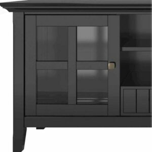 Simpli Home - Acadian Solid Wood 60 inch Wide Transitional TV Media Stand For TVs up to 65 inches - Black