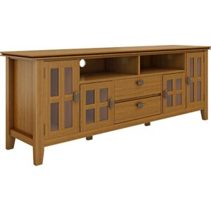 Simpli Home - Artisan Solid Wood 72 inch Wide Transitional TV Media Stand For TVs up to 80 inches - Honey Brown