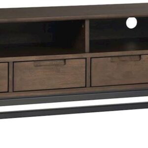 Simpli Home - Banting Modern Industrial TV Media Stand for Most TVs up to 65" - Walnut Brown