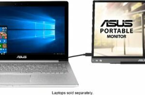 ASUS - ZenScreen 15.6” IPS FHD 1080P USB Type-C Portable Monitor with Foldable Smart Case - Dark Gray