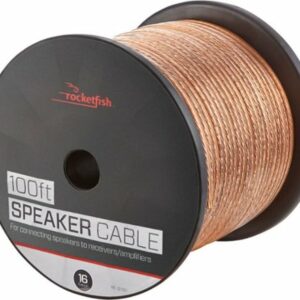 Rocketfish™ - 100' 16 Gauge Pure Copper Speaker Wire - Clear