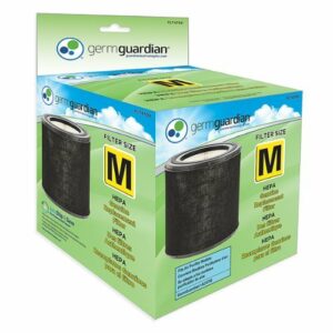 Genuine HEPA Pure Replacement Filter M for GermGuardian Air Purifier Models AC4700BDLX and AC4700DLX - Black/White