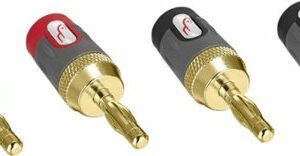 Rocketfish™ - 24k Gold Plated Toolless Speaker Banana Plugs (4 Pack) - Red/Black