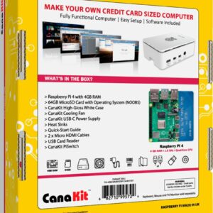 CanaKit - Raspberry Pi 4 Starter MAX Kit 4GB RAM - White