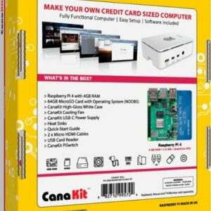 CanaKit - Raspberry Pi 4 Starter MAX Kit 4GB RAM - White