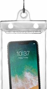 Insignia™ - Protective Water-resistant Dry Bag Carrying Case for Most Cell Phones - Clear