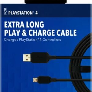 Rocketfish™ - Extra Long 9' Play + Charge Cable For PlayStation 4 - Black