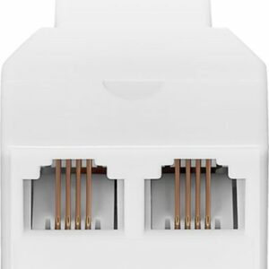 Insignia™ - 2-Line Phone Cord Splitter - White