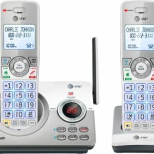 AT&T - 2 Handset Connect to Cell Answering System with Unsurpassed Range - White