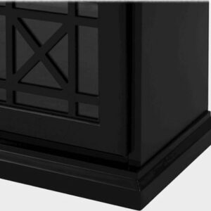 Walker Edison - Landon MDF 4-Door 3-Drawer Sideboard - Black