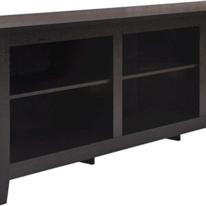 Click Decor - TV Media Stand for Most Flat-Panel TVs up to 70" - Black