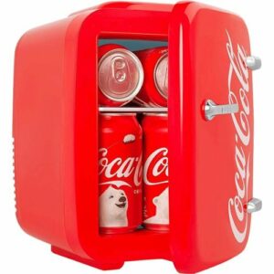 Cooluli - Coca-Cola Vintage Chic 0.1 Cu. Ft. Mini Fridge - Red