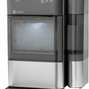 GE Profile - Opal 2.0 38-lb. Portable Ice maker with Nugget Ice Production, Side Tank and Built-in WiFi - Stainless Steel