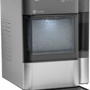 GE Profile - Opal 2.0 38-lb. Portable Ice maker with Nugget Ice Production, Side Tank and Built-in WiFi - Stainless Steel