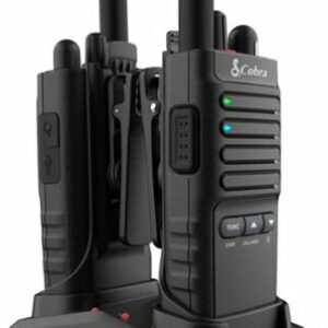 Cobra - Pro Business 42-Mile, 22-Channel FRS 2-Way Radios with Surveillance Headsets (Pair) - Black