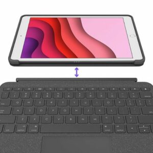 Logitech - Combo Touch Keyboard Folio for Apple iPad 10.2" (7th, 8th & 9th Gen) with Detachable Backlit Keyboard - Graphite