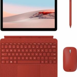 Microsoft - Surface Go Signature Type Cover for Surface Go, Go 2, and Go 3 - Poppy Red Alcantara Material