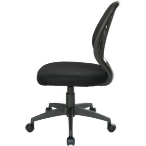 Office Star Products - Ventilated 5-Pointed Star Mesh Fabric Task Chair - Black