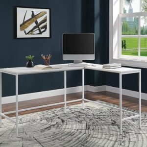 OSP Home Furnishings - Contempo L-Shaped Table - White Oak