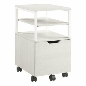 OSP Home Furnishings - Contempo 3-Shelf 1-Drawer File Cabinet - Campanula White