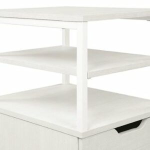 OSP Home Furnishings - Contempo 3-Shelf 1-Drawer File Cabinet - Campanula White