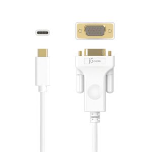 j5create - USB Type-C to VGA Cable - White/Gold