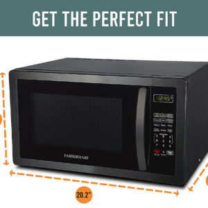 Farberware - Classic 1.1 Cu. Ft. Countertop Microwave Oven - Black stainless steel