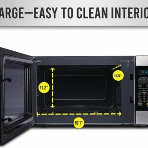 Farberware - Professional 2.2 Cu. Ft. Countertop Microwave with Sensor Cooking - Premium Stainless Steel