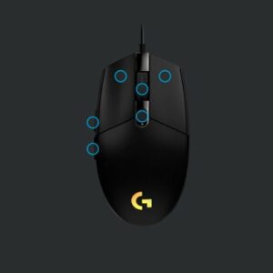 Logitech - G203 LIGHTSYNC Wired Optical Gaming Mouse with 8,000 DPI sensor - Black