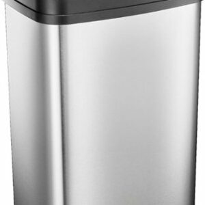 Insignia™ - 13 Gal. Automatic Trash Can - Stainless Steel