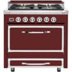 Viking - Tuscany 3.8 Cu. Ft. Freestanding Dual Fuel True Convection Range - Reduction Red